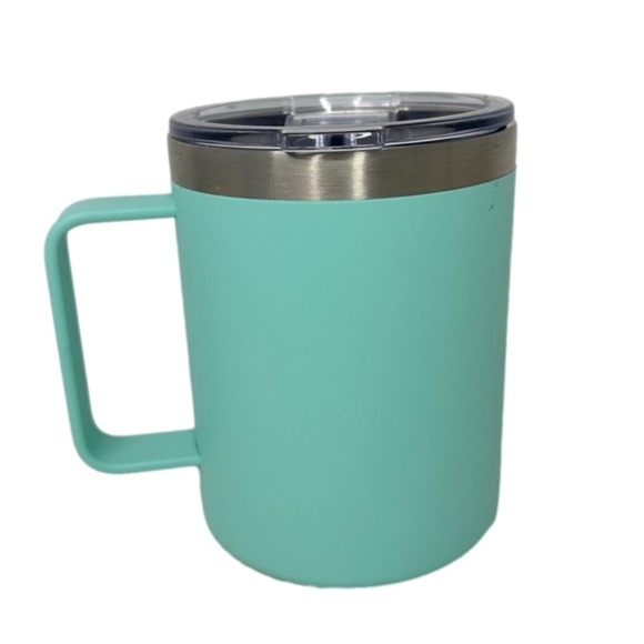 HydraPeak Teal Coloured  Insulated Lidded Travel Mug 14oz - Picture 2 of 8